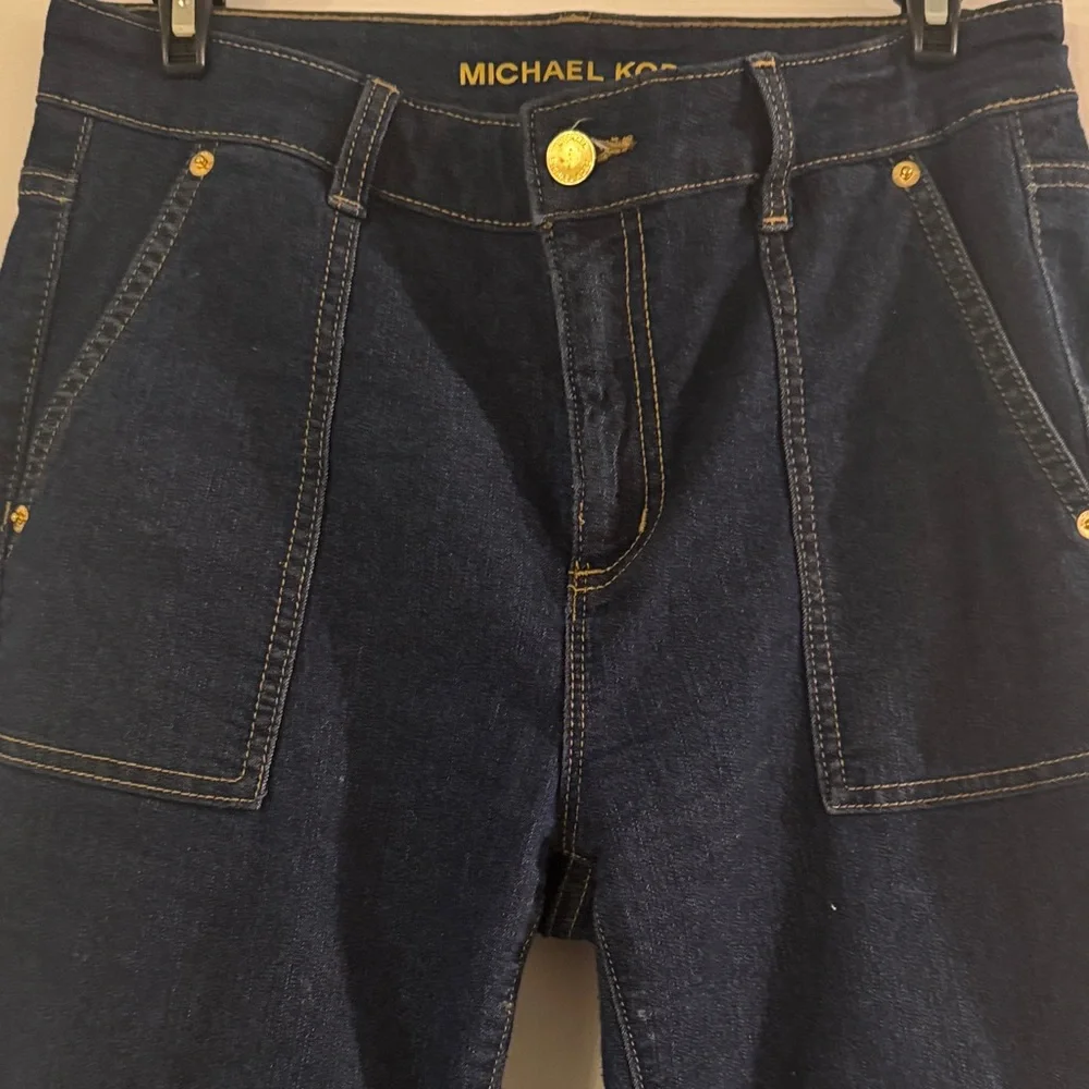 Michael Kors Women's Dark Blue Flare Jeans